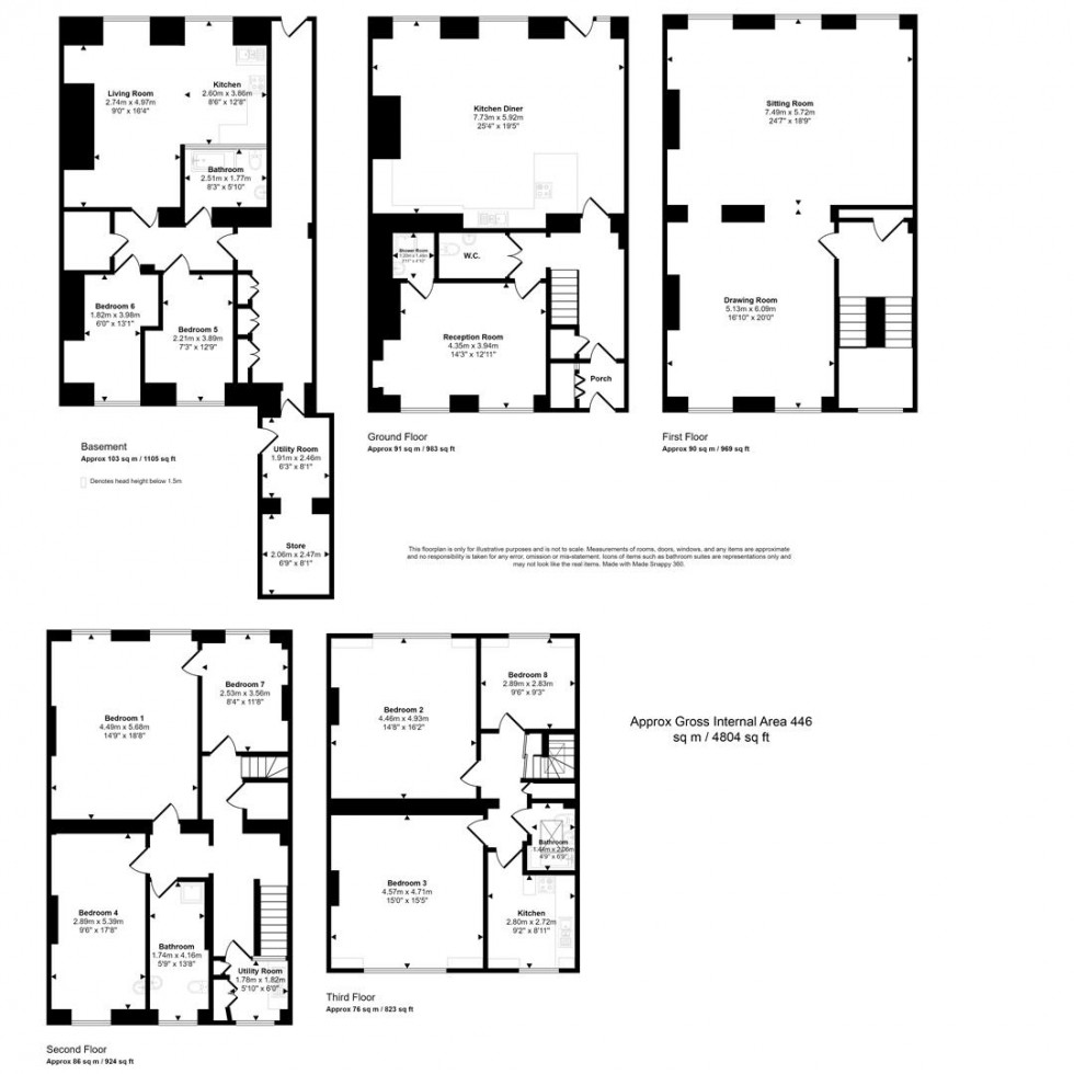 Floorplan for Cornwallis Crescent | Clifton