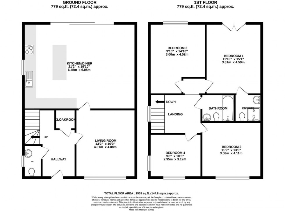 Floorplan for Whytes Close, Westbury On Trym, Bristol