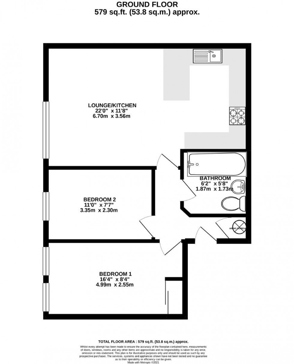 Floorplan for The Azure, Bath Buildings Montpelier, Bristol