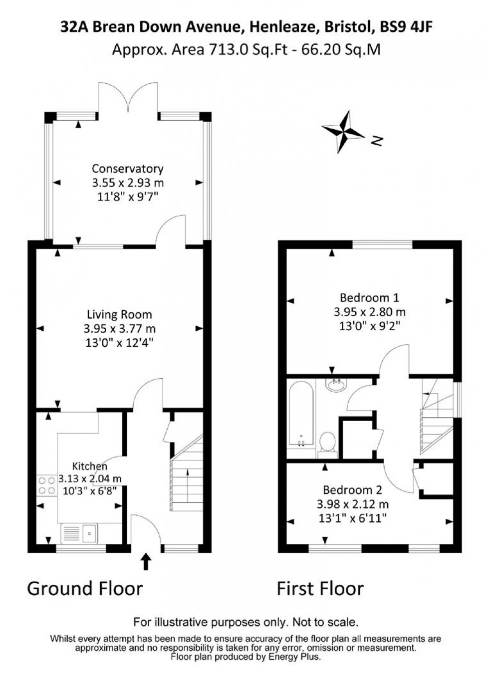 Floorplan for Brean Down Avenue, Henleaze, Bristol