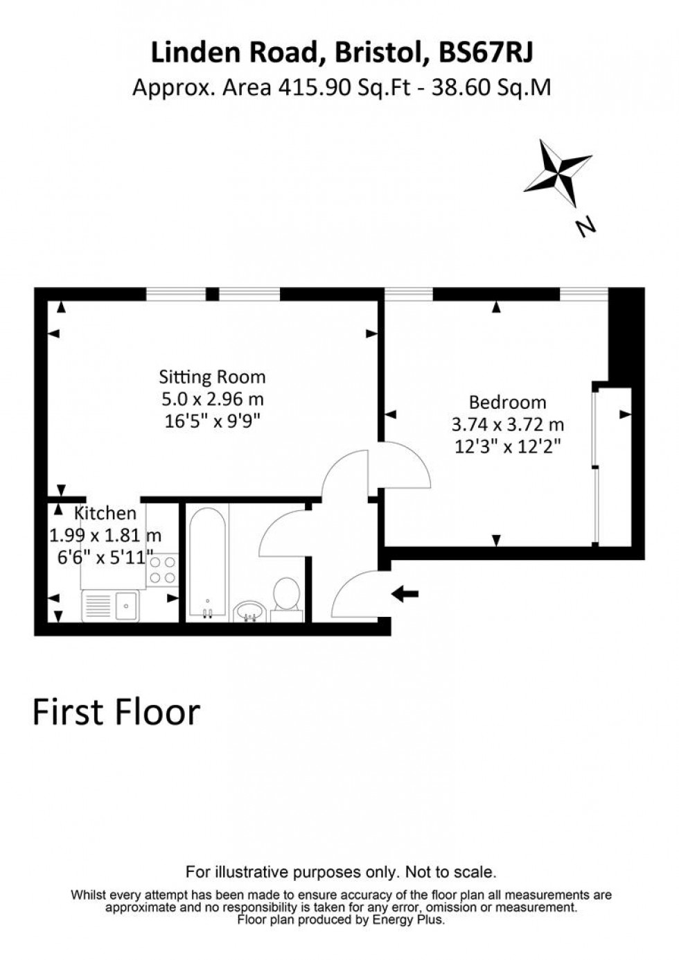 Floorplan for Linden Road, Westbury Park, Bristol