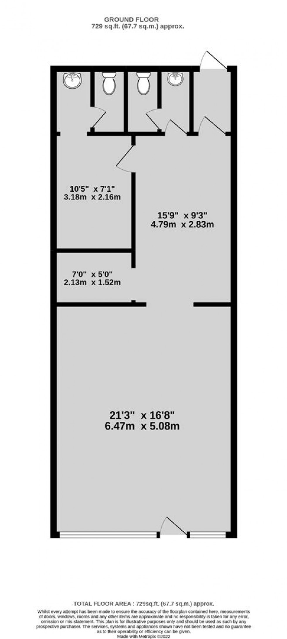 Floorplan for Cottle Road, Stockwood, Bristol