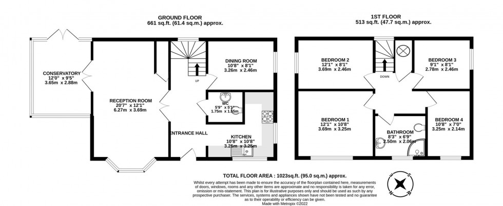 Floorplan for Remenham Drive, Henleaze, Bristol