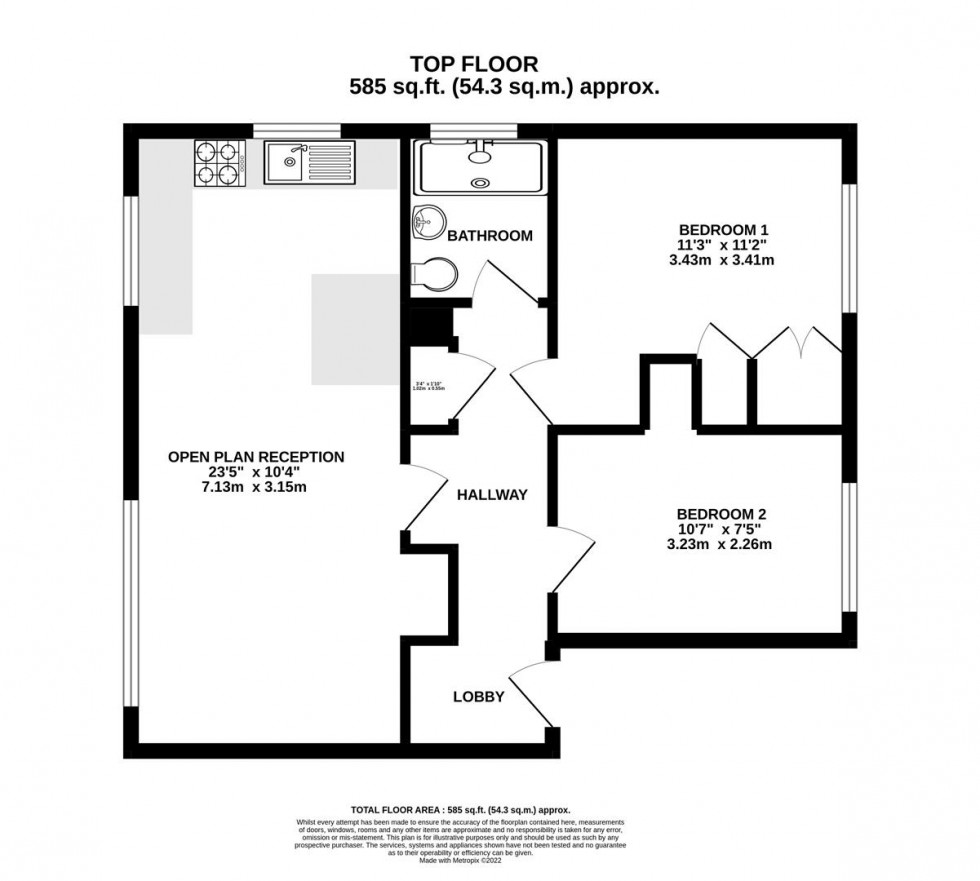 Floorplan for Victoria Court, Victoria Gardens, Bristol