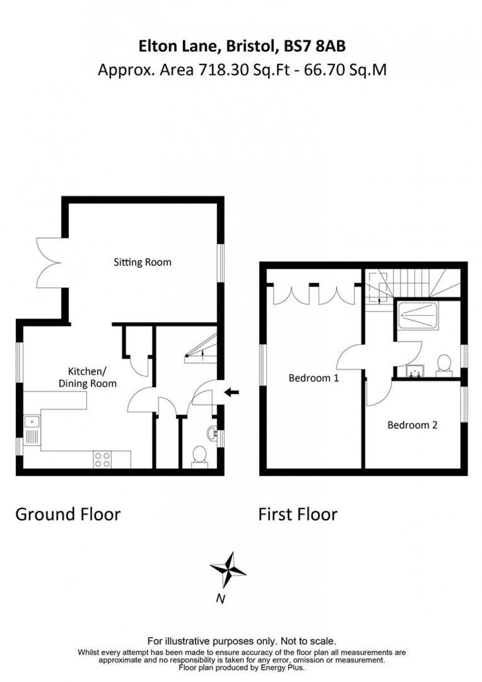 Floorplan for Elton Lane, Bishopston, Bristol BS7