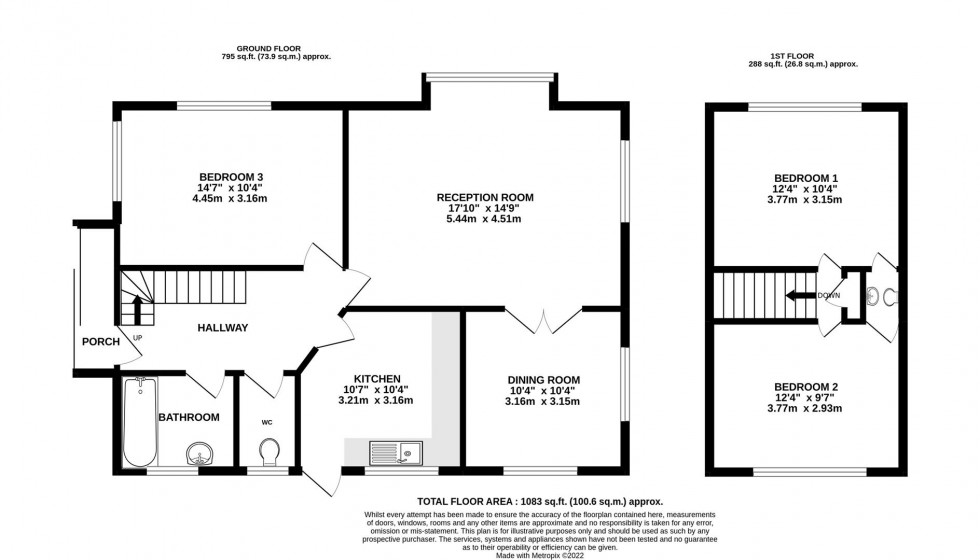 Floorplan for Eastfield, Bristol