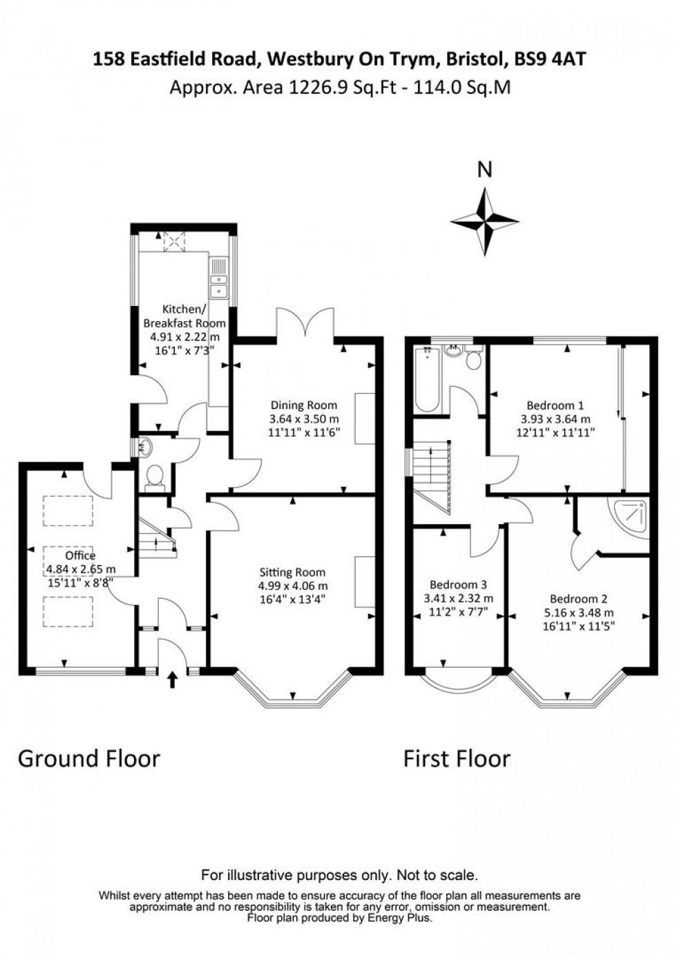 Floorplan for Eastfield Road, Westbury-On-Trym, Bristol