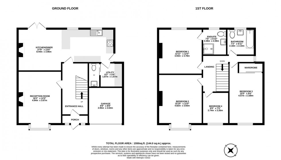 Floorplan for Wellington Hill West, Bristol
