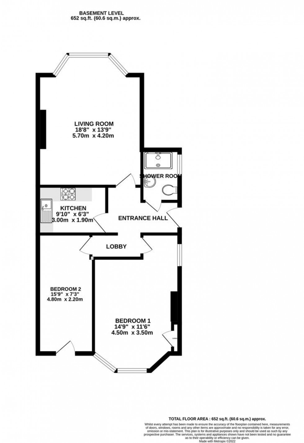 Floorplan for Hampton Road, Redland, Bristol BS6