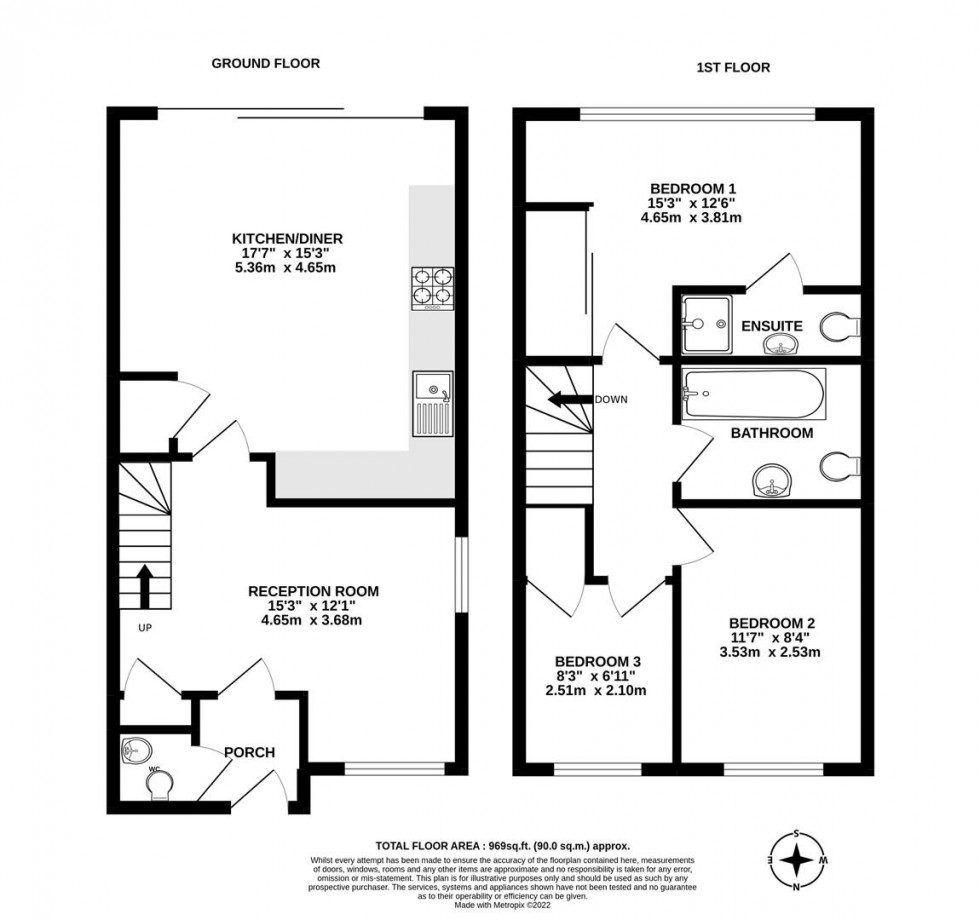 Floorplan for Fallodon Way, Henleaze, Bristol, BS9