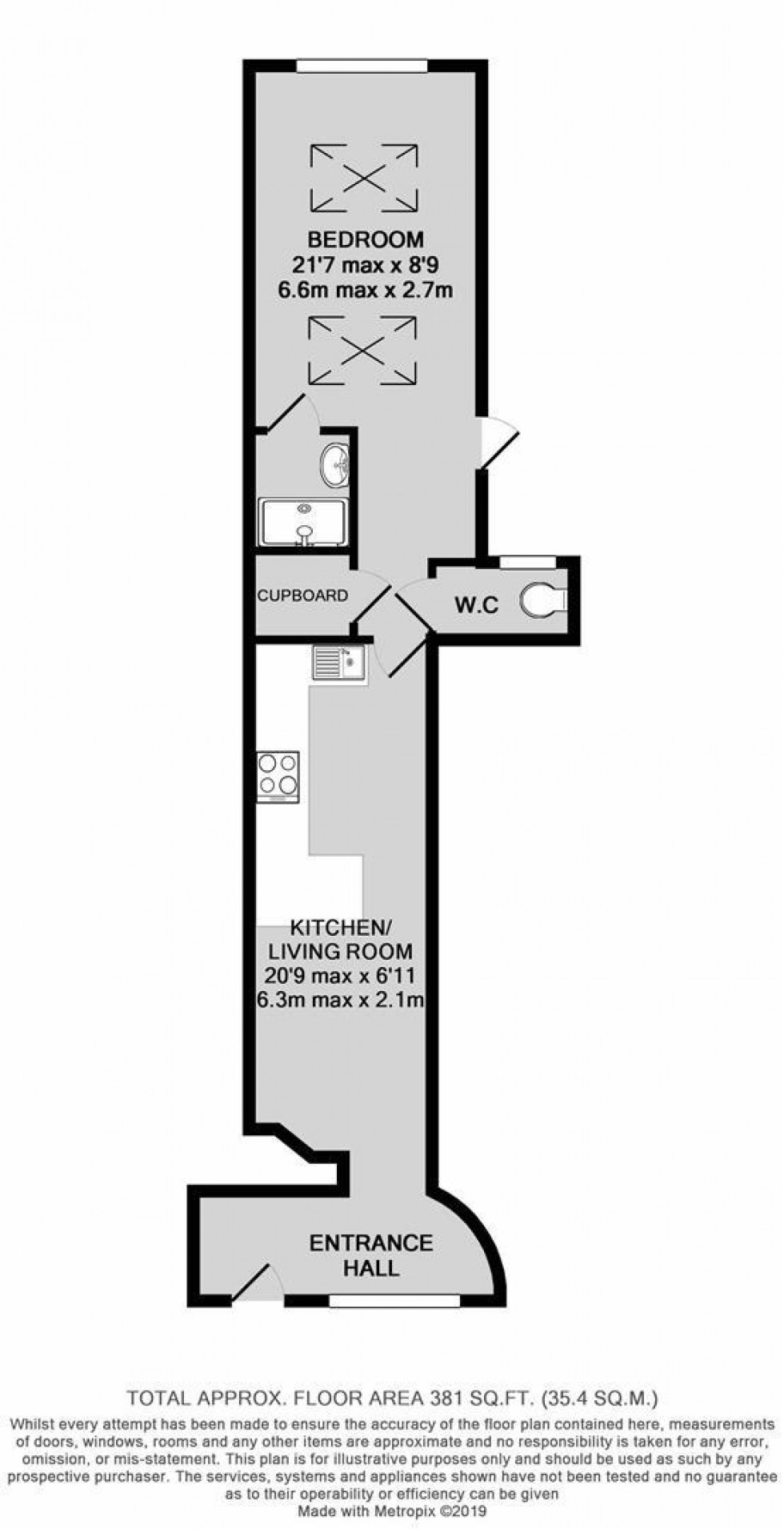 Floorplan for Bishopthorpe Road, Horfield, Bristol