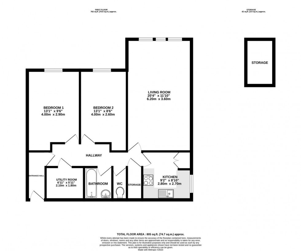 Floorplan for Archfield Road, Cotham