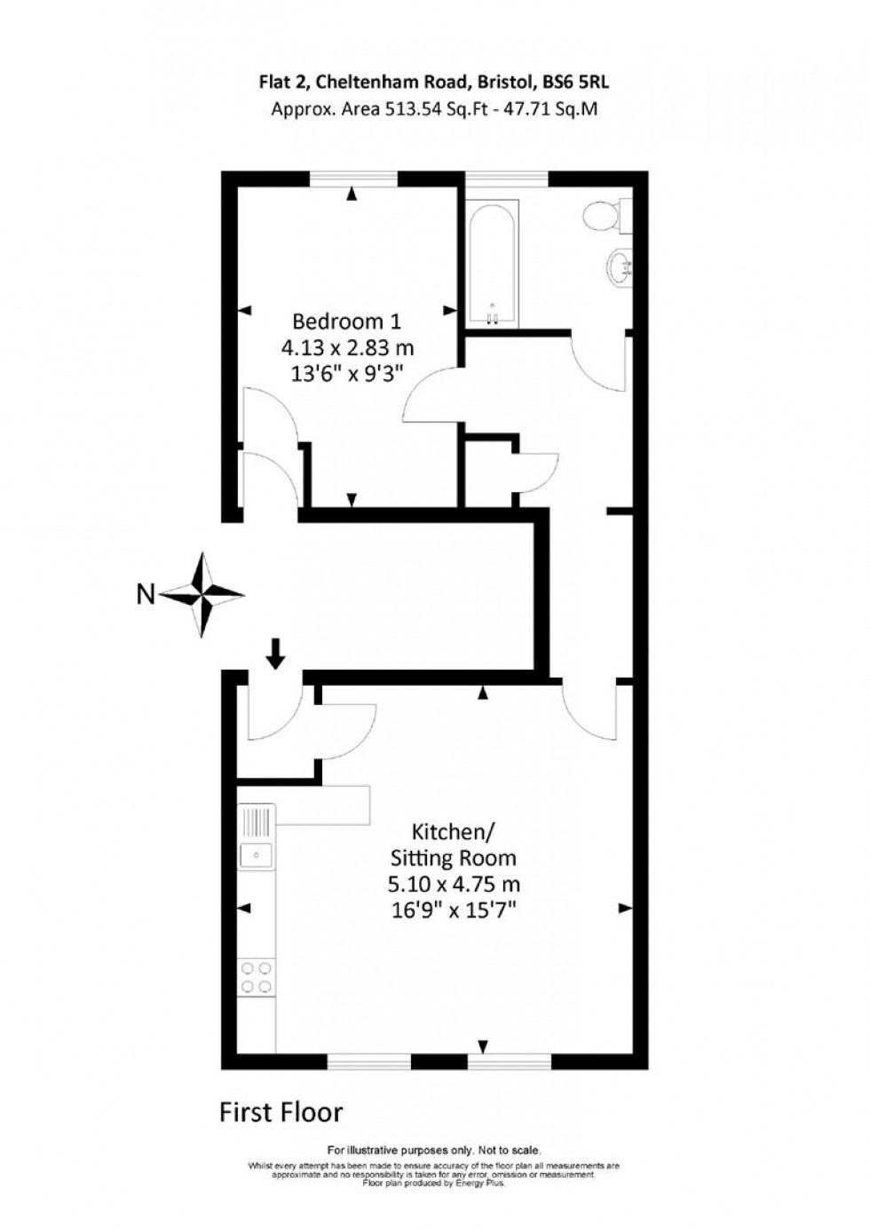 Floorplan for Cheltenham Road, Montpelier, Bristol