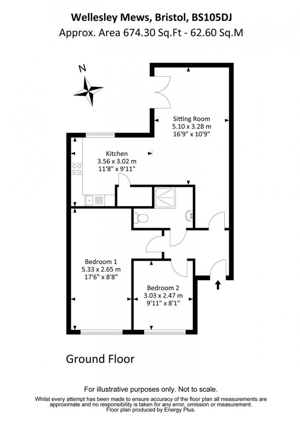 Floorplan for Wellesley Mews, Westbury-On-Trym, Bristol, BS10