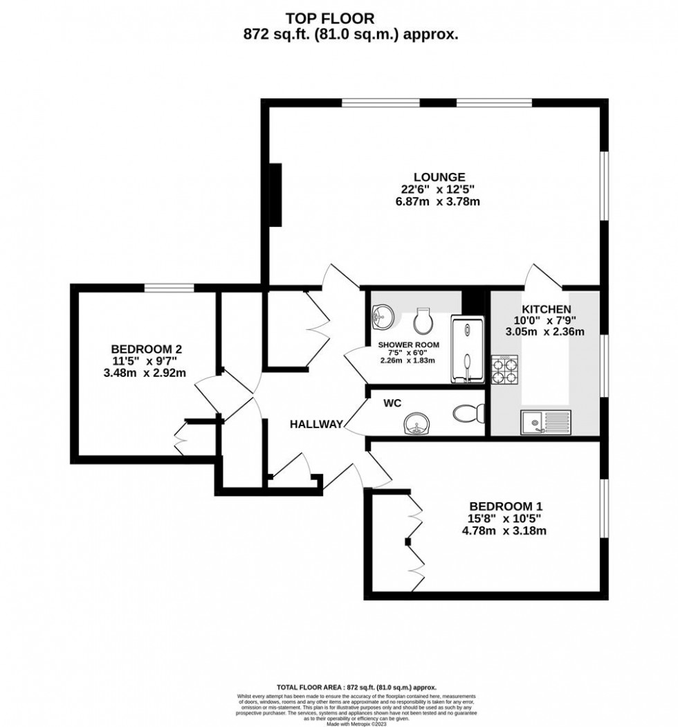 Floorplan for Durdham Park, Redland, Bristol BS6