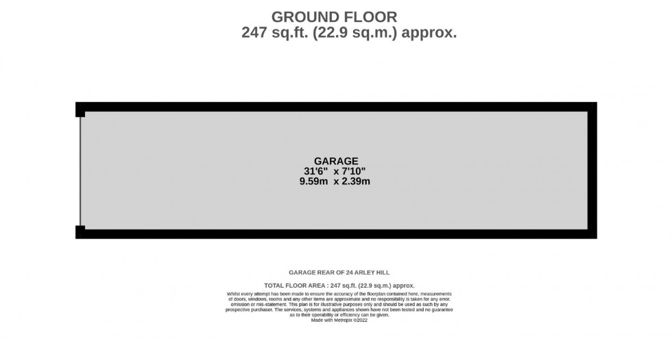 Floorplan for Arley Hill, Cotham, Bristol