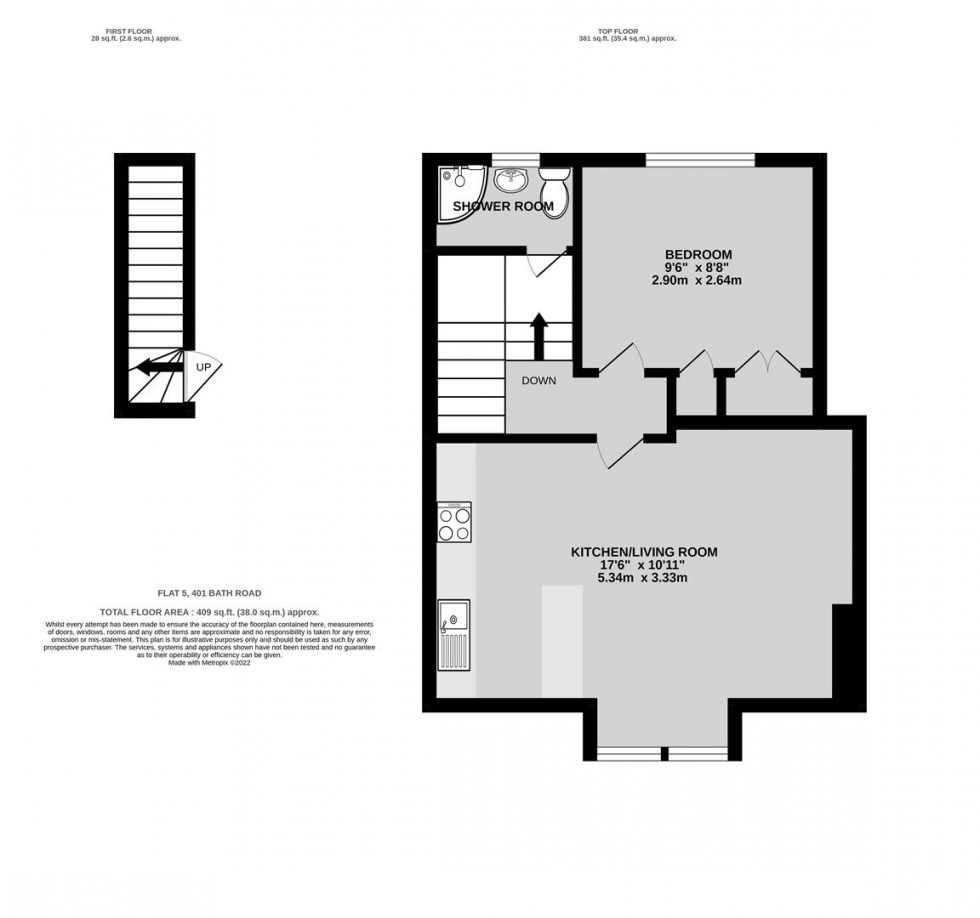 Floorplan for Bath Road, Arnos Vale, Bristol