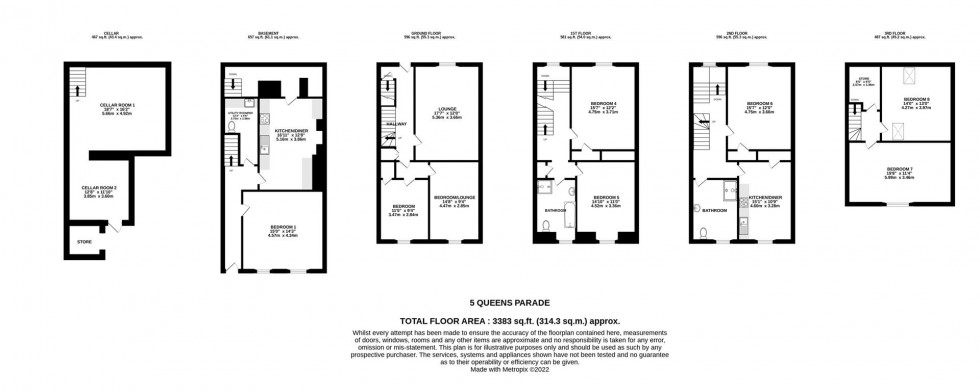 Floorplan for Queens Parade, Bristol