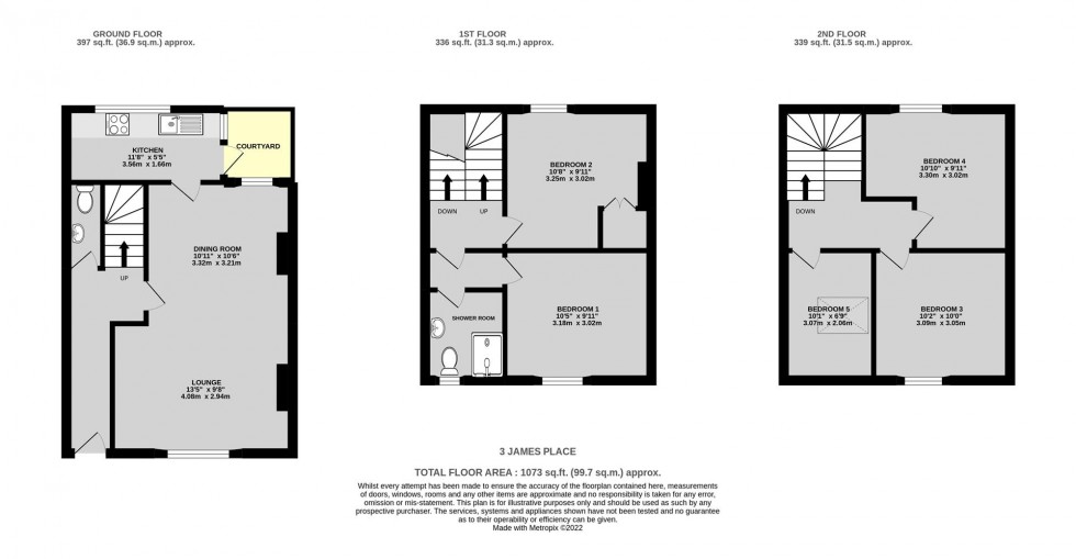 Floorplan for STUDENT HMO - James Place, Clifton, Bristol