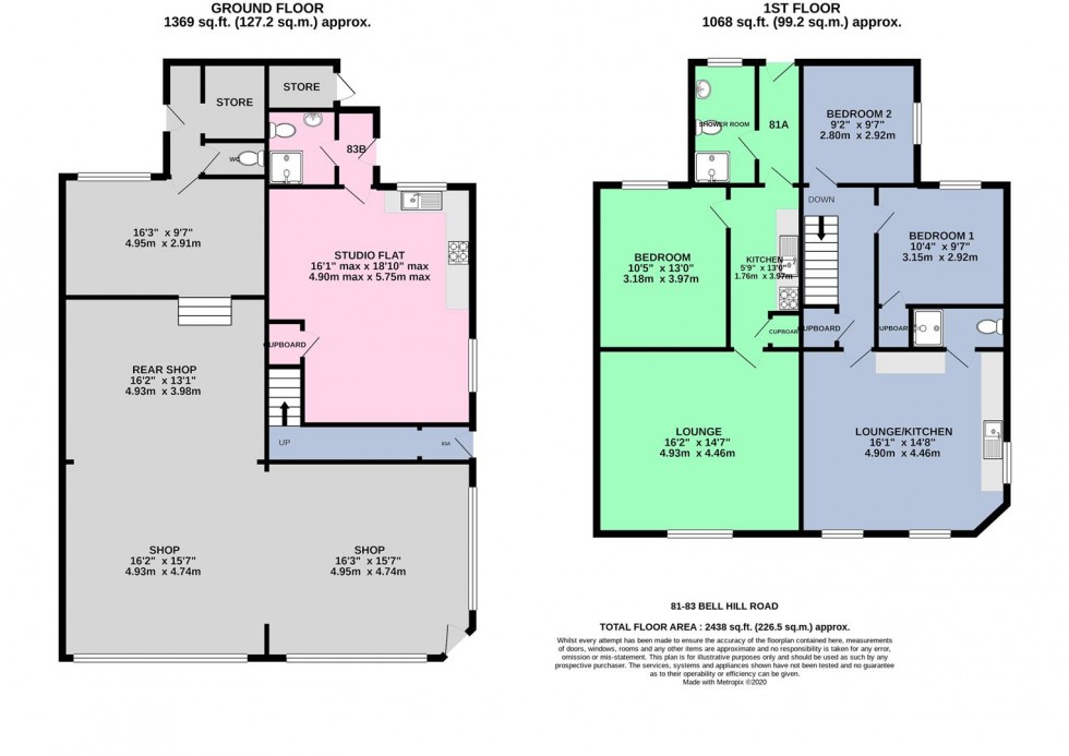 Floorplan for Bell Hill Road, St George, Bristol