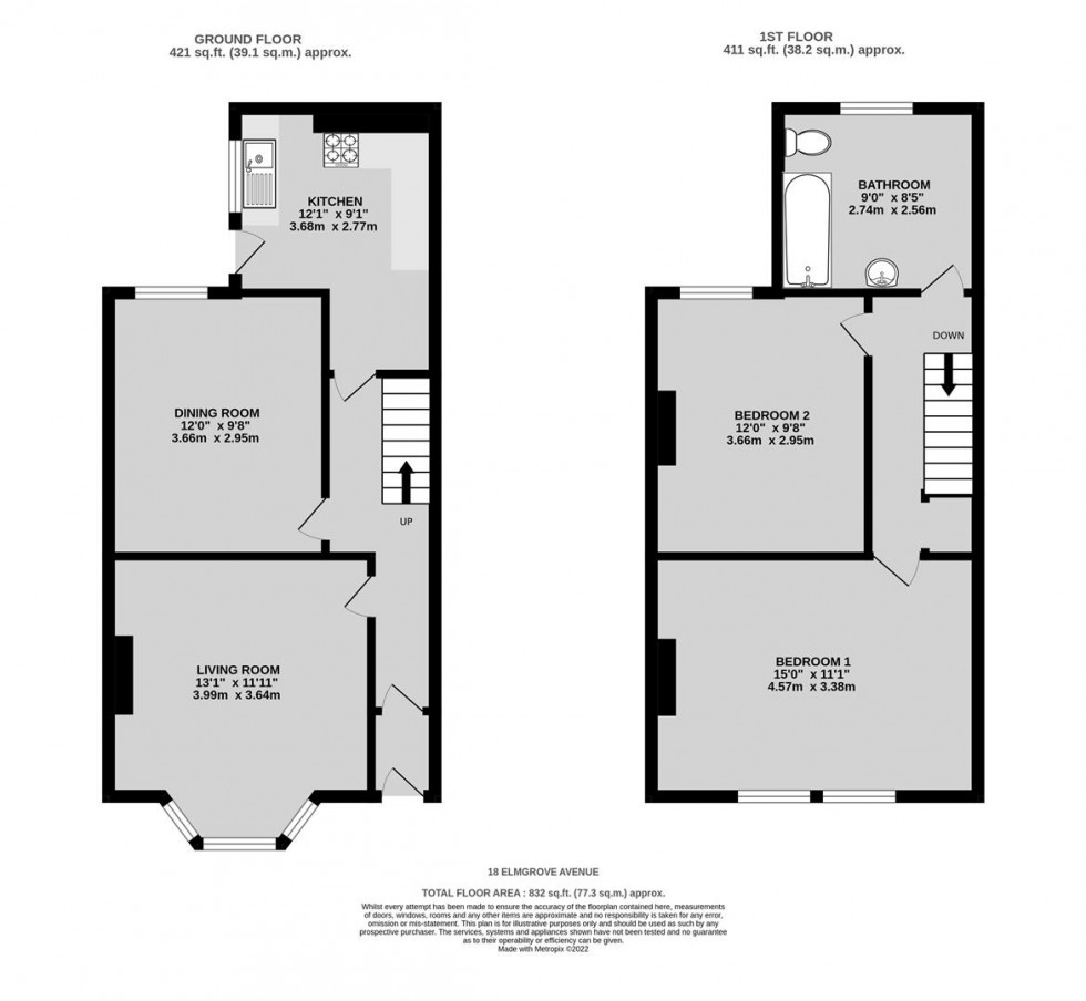 Floorplan for Elmgrove Avenue, Easton, Bristol