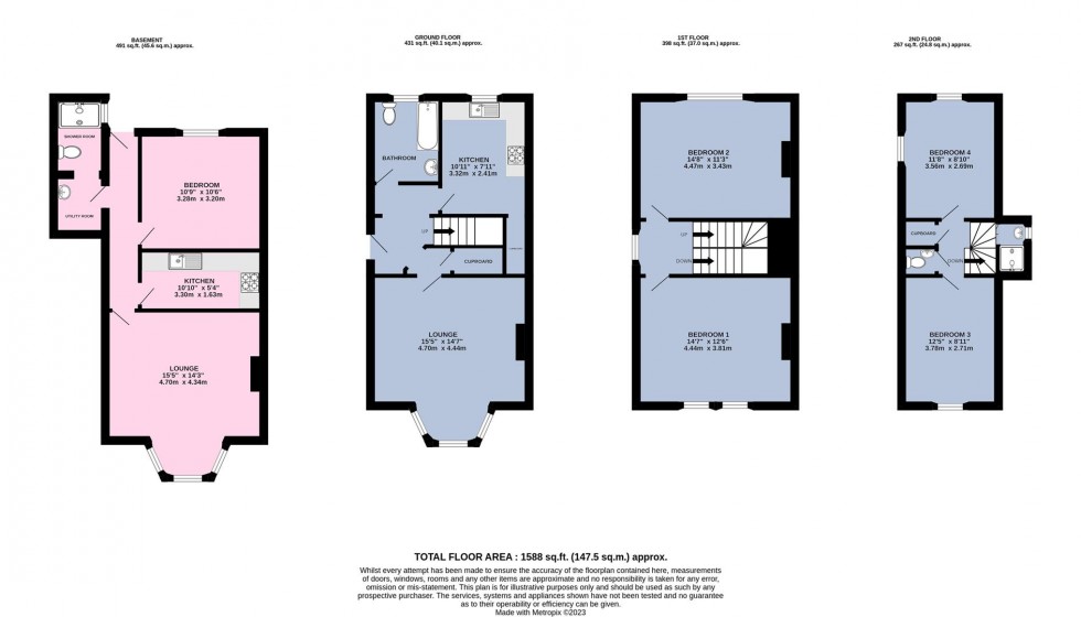 Floorplan for Church Road, St George, Bristol