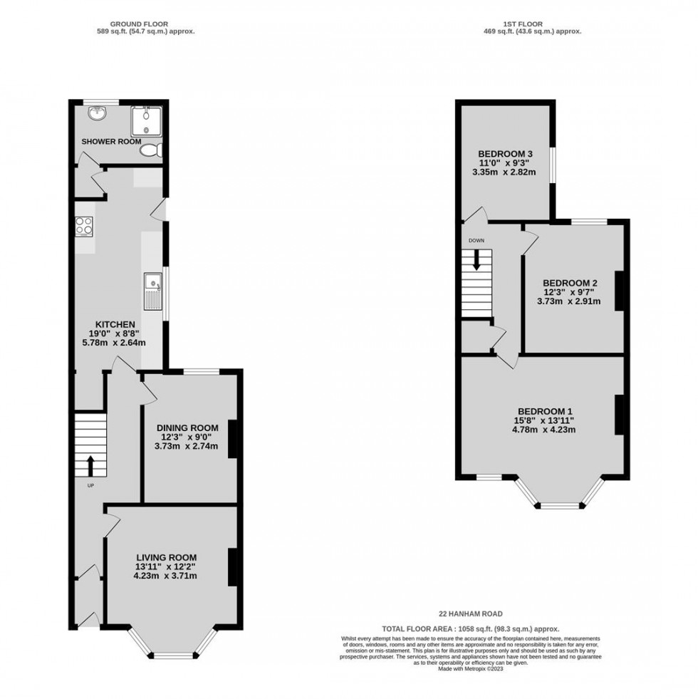 Floorplan for Hanham Road, Kingswood, Bristol