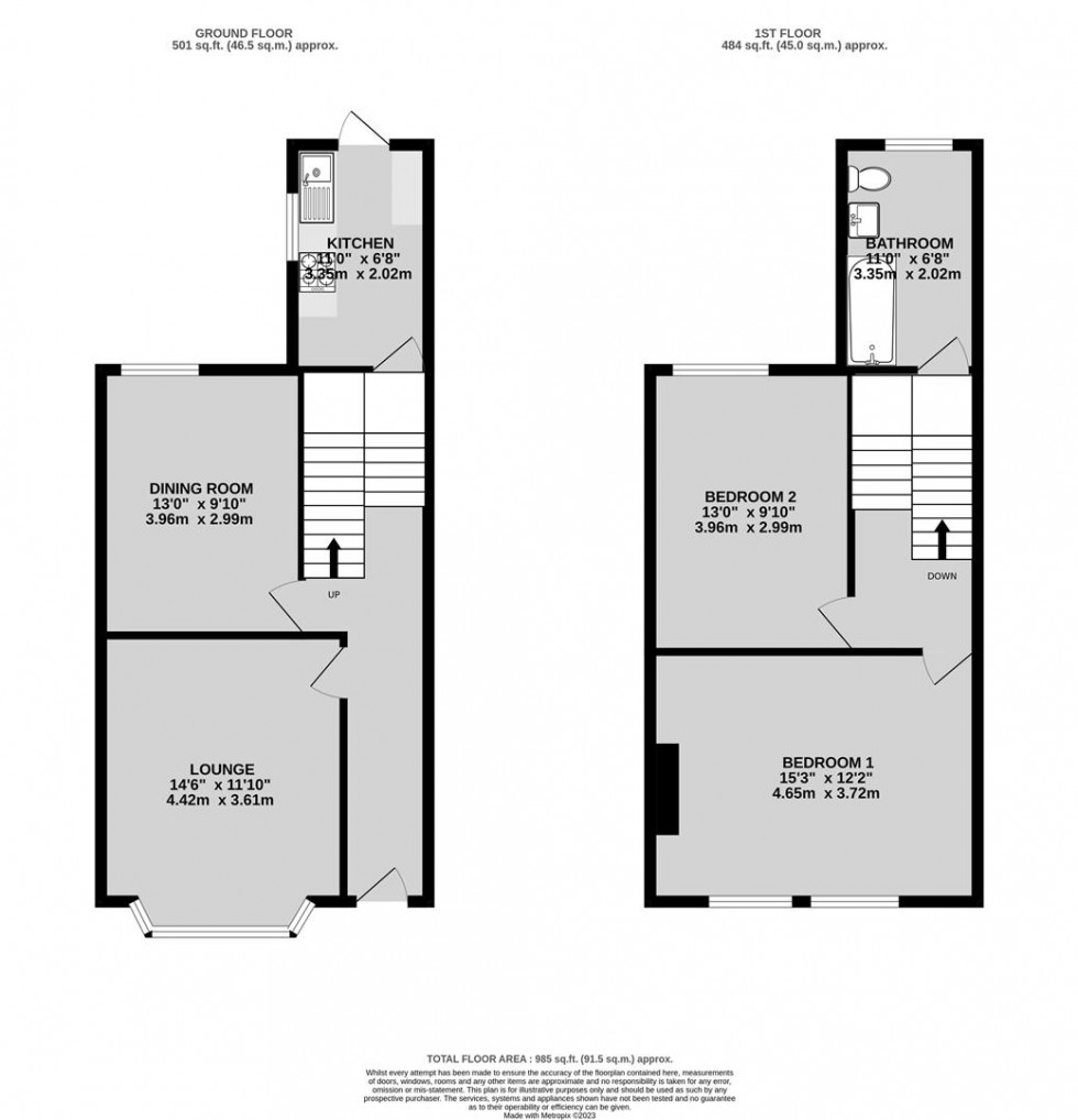 Floorplan for Heron Road, Easton, Bristol