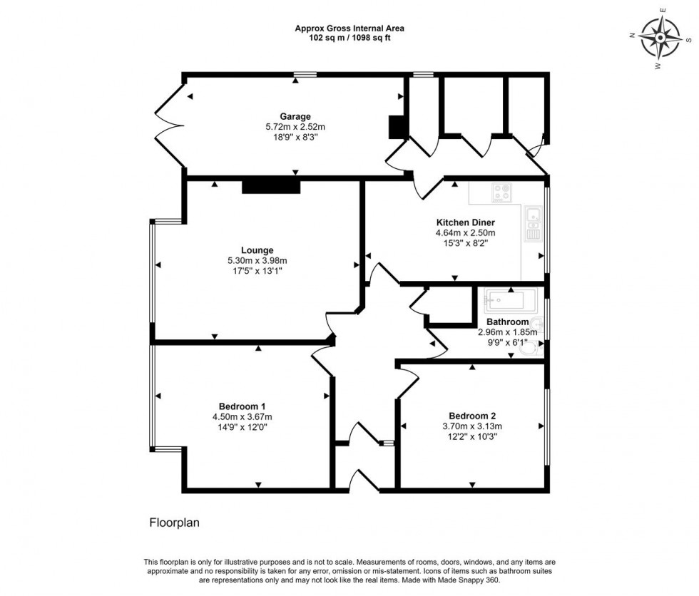 Floorplan for Heath Court, Downend, Bristol