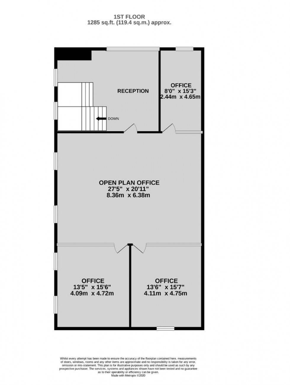 Floorplan for Middle Bridge Business Park, Portishead