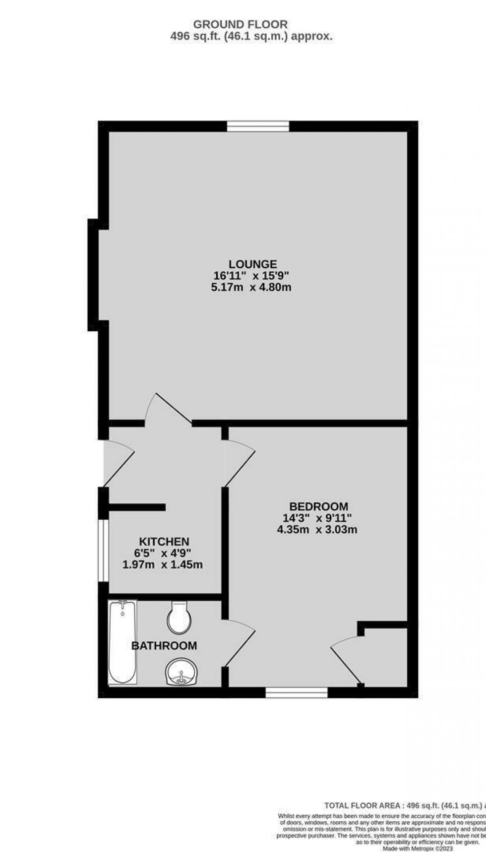 Floorplan for Cheltenham Road, Bristol BS6