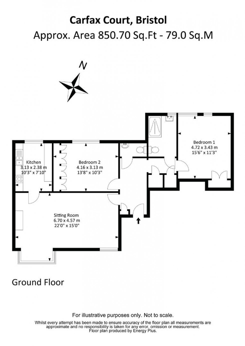 Floorplan for Carfax Court, 31-33 Durdham Park Redland, Bristol