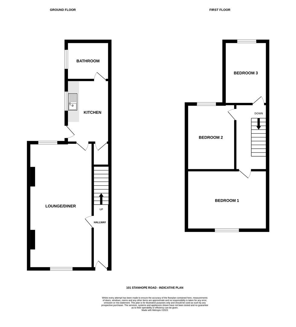 Floorplan for Stanhope Road, Northampton