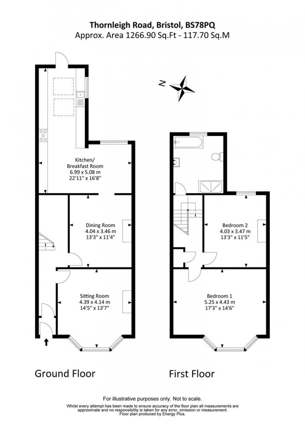 Floorplan for Thornleigh Road, Bristol BS7