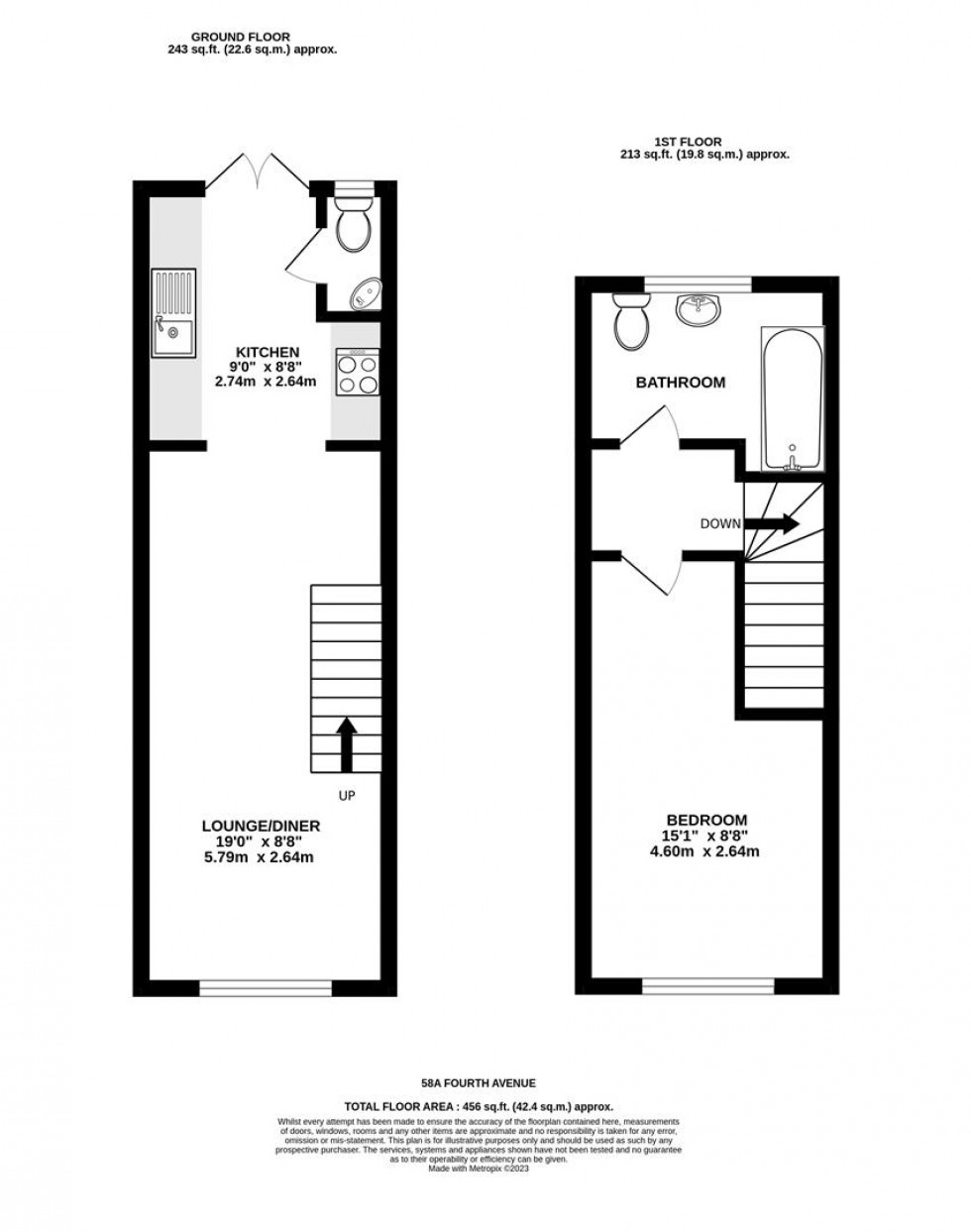 Floorplan for Fourth Avenue, Filton, Bristol