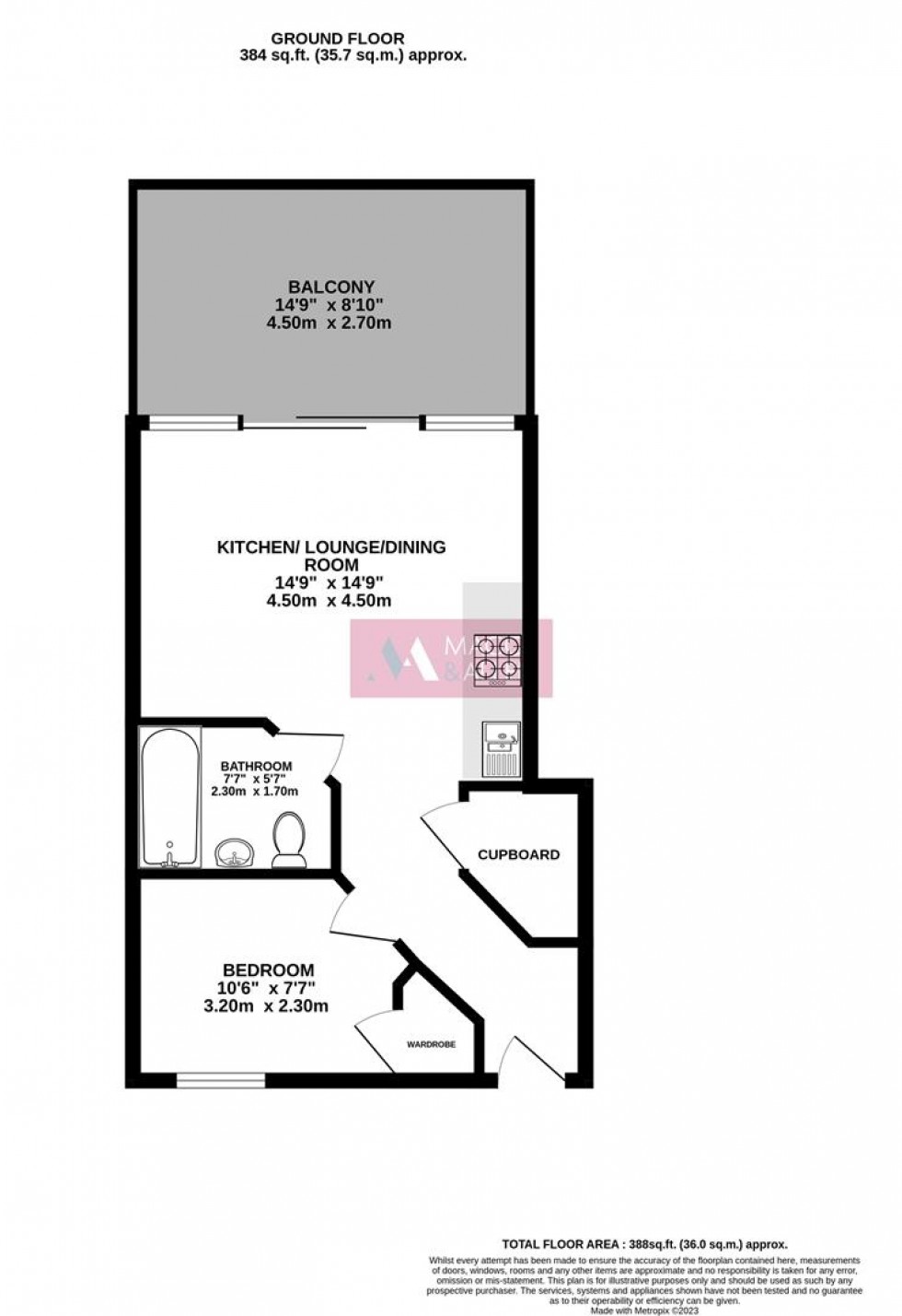 Floorplan for Jacob Street, Bristol