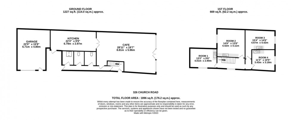 Floorplan for Church Road, St. George, Bristol