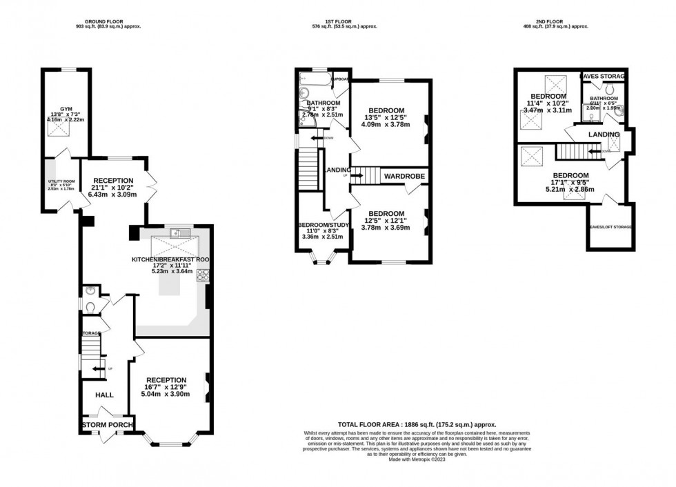 Floorplan for Rockside Drive, Henleaze, Bristol