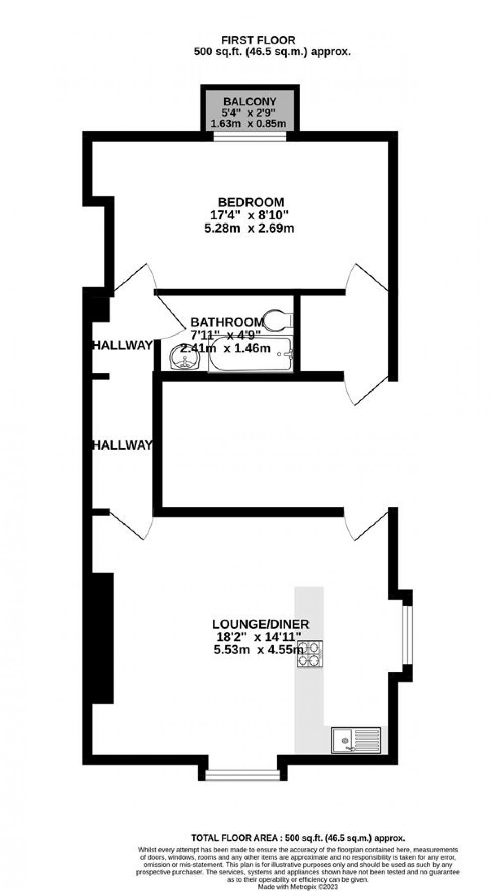 Floorplan for Kingsdown Parade, Kingsdown, Bristol