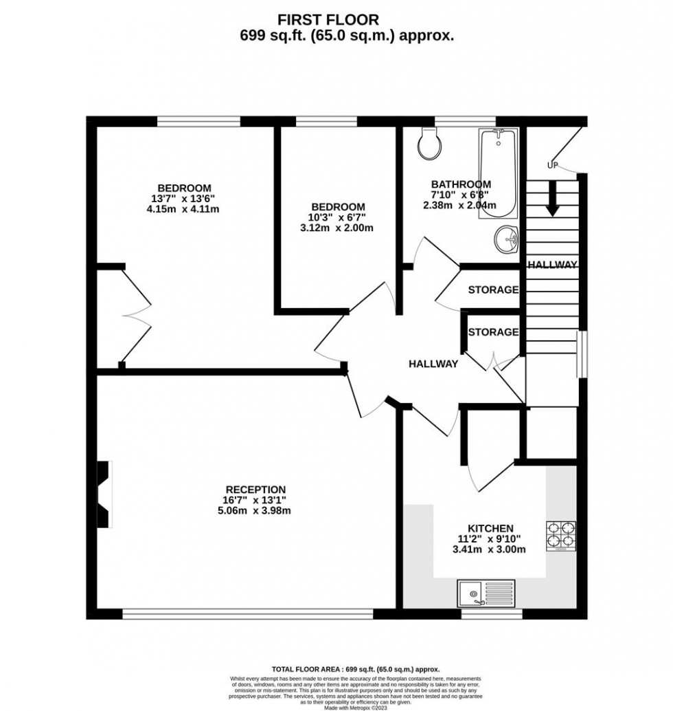 Floorplan for Westover Road, Bristol