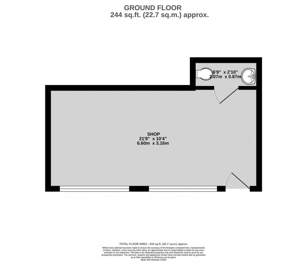 Floorplan for West Street, St. Philips, Bristol