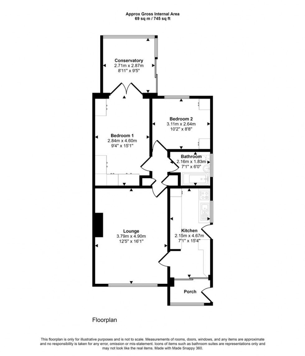 Floorplan for Elmdale Crescent, Thornbury, Bristol