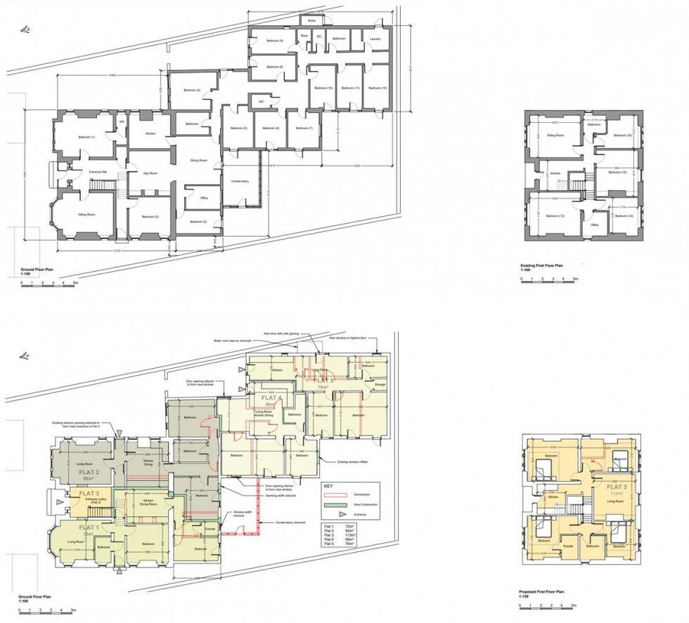 Floorplan for FORMER CARE HOME | PLANNING FOR 5 FLATS -  Charlton Road, Shepton Mallet