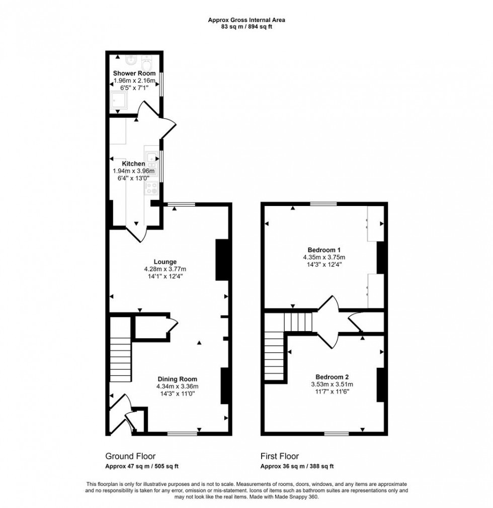 Floorplan for Oakfield Road, Kingswood, Bristol