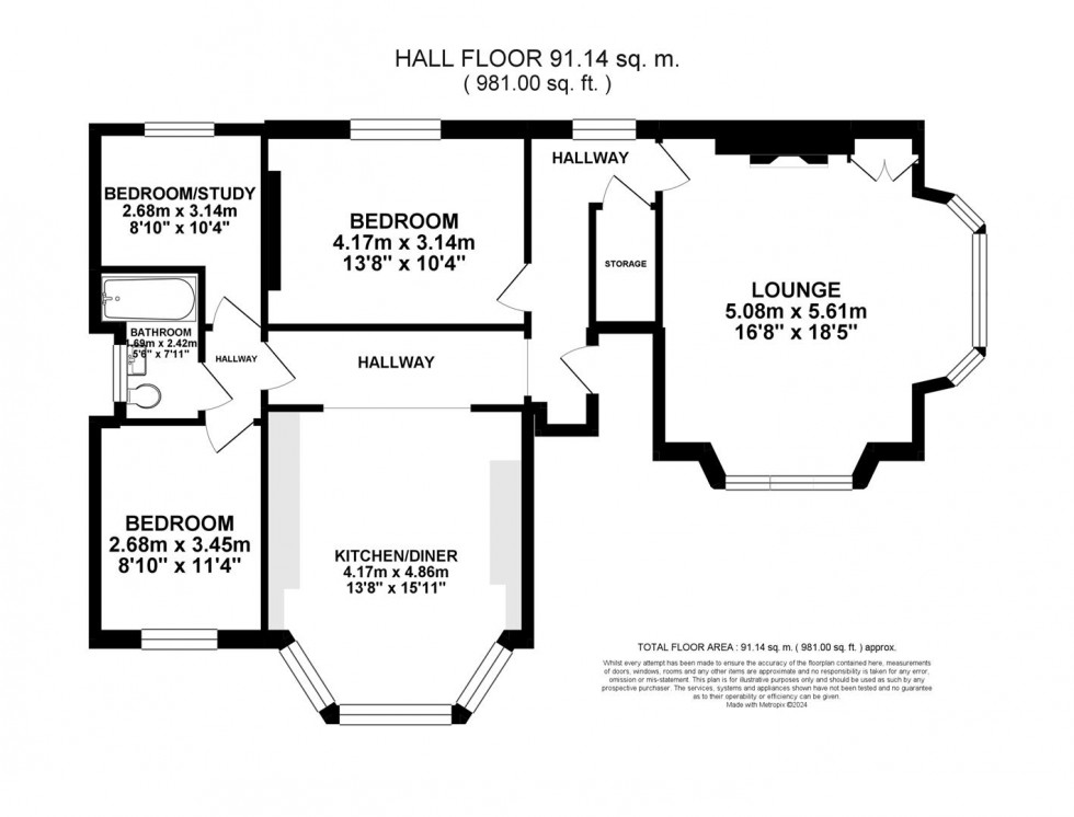 Floorplan for Warwick Road, Redland, Bristol