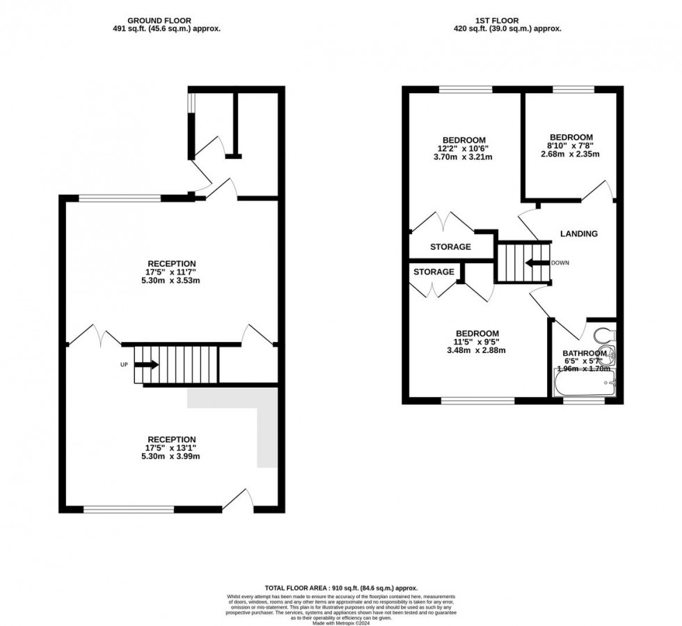 Floorplan for Cedar Close, Patchway
