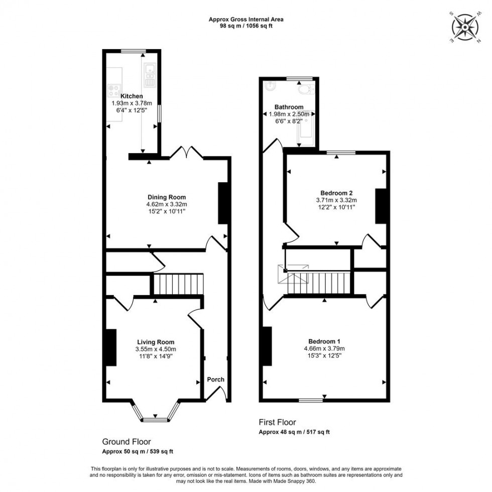 Floorplan for St. Nicholas Road, St. Pauls, Bristol