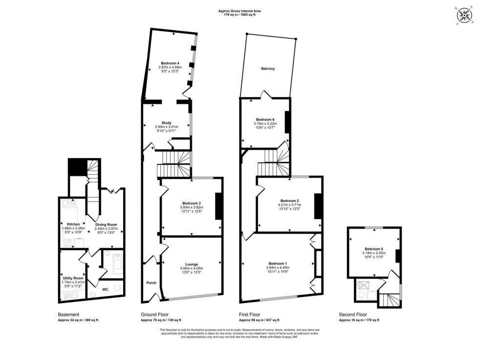 Floorplan for Chandos Road, Redland, Bristol