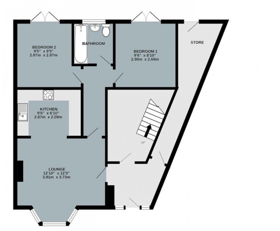 Floorplan for Marling Road, St George, Bristol