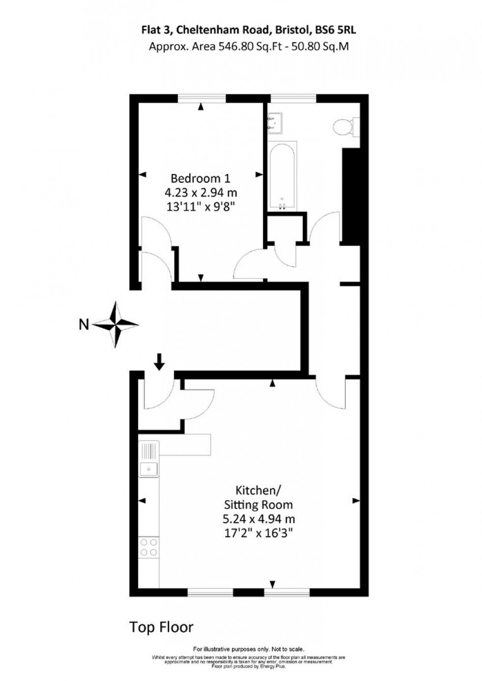 Floorplan for Cheltenham Road, Montpelier, Bristol